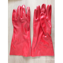 Gants de travail à simple crevaison en PVC, finition lisse